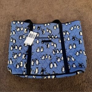 Vera Bradley Blue Penguin Pattern Tote